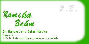 monika behm business card