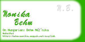 monika behm business card